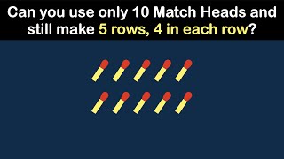 Matchstick Puzzle - Make 5 Rows, 4 in each Row screenshot 2