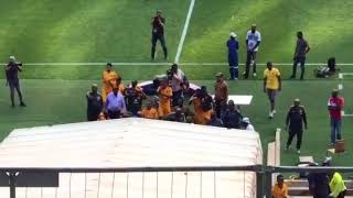 KAIZER CHIEFS Players attacked by Fans after game against CHIPPA UNITED FC