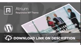 Atrium - Responsive One Page WordPress Theme Free Download