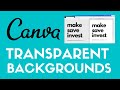 How To Create Transparent Backgrounds In Canva | Canva Tutorial For Beginners