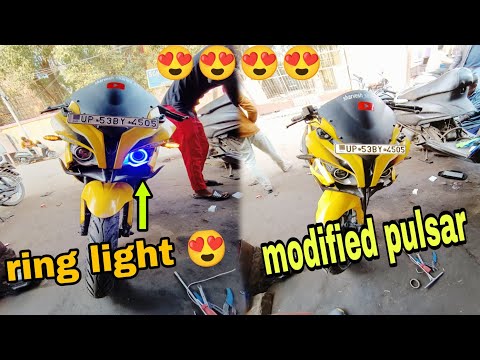 pulsar rs 200 modification accessories | rs 200 ring light modified | low  price best modified - YouTube