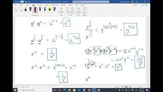 Math 1130 Section 5 AT Rules of Exponents and Scientific Notation Review