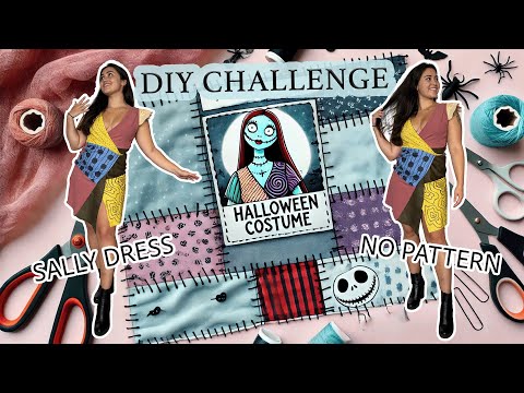 nightmare before christmas sally dress pattern 3 Shades Sally Fabric Bright Nightmare | Seamless Design | Digital Paper | Halloween