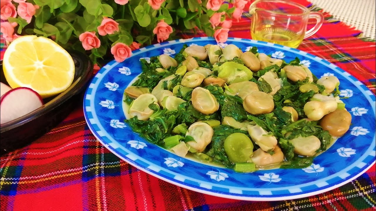 فول مقلى مع السلق طبق روعة