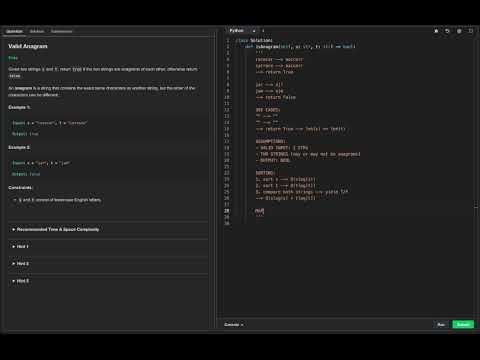 NeetCode 150: Valid Anagram