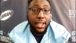 THI TV: UNC OL Joshua Ezeudu Pre-Virginia Tech Interview