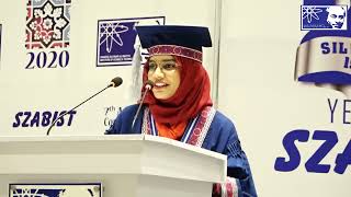 Valedictorian Speech   Gold Medalist   SZABIST Convocation 2020   Rushna Hussain