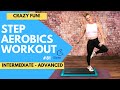 Step Aerobics Workout CLASS! Advanced Step Aerobics with CDornerFitness 136-138 BPM! #81