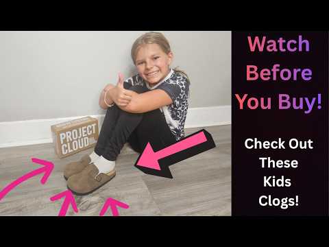 Project Cloud Kids Clogs 100% Genuine Leather w/Natural Cork Footbed & Memory Foam Insole Non-Slip