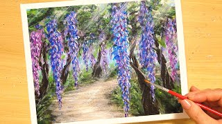アクリル画 風景画 紫の木 mqdefault.jpg