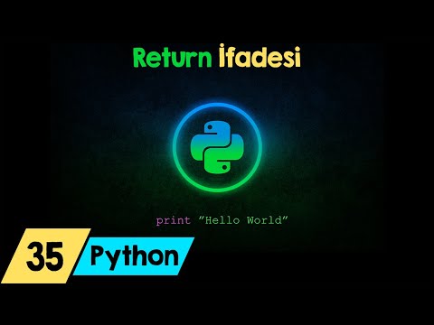 Python Dersleri 35 - Return İfadesi