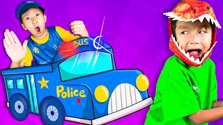 wheels on the bus police car kids song