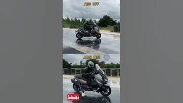 #ABS ON vs ABS OFF – Real Wet Road Brake Test #shorts