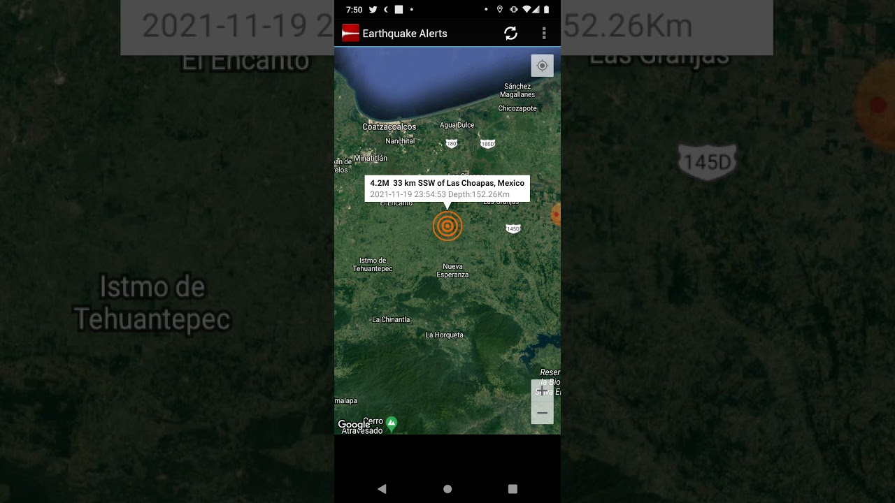 4.2 Earthquake Las Choapas, Mexico 11-19-21