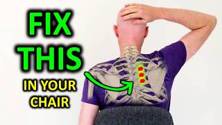 Fix Rhomboid Pain In Your Chair. (4 Shoulder Blade Pain Exercises)