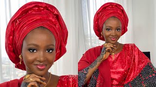 How to tie a turban | how to tie the guinea(shadda) material turban 😍 screenshot 5