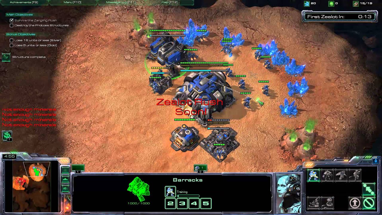 Starcraft 2 Rush Defense Challenge Gold Medal Video Guide