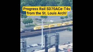 Progress Rail T4s from the Gateway Arch!