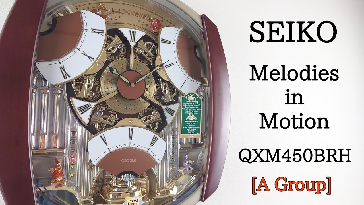 Aグループ] SEIKO Melodies in Motion Clock QXM450BRH からくり