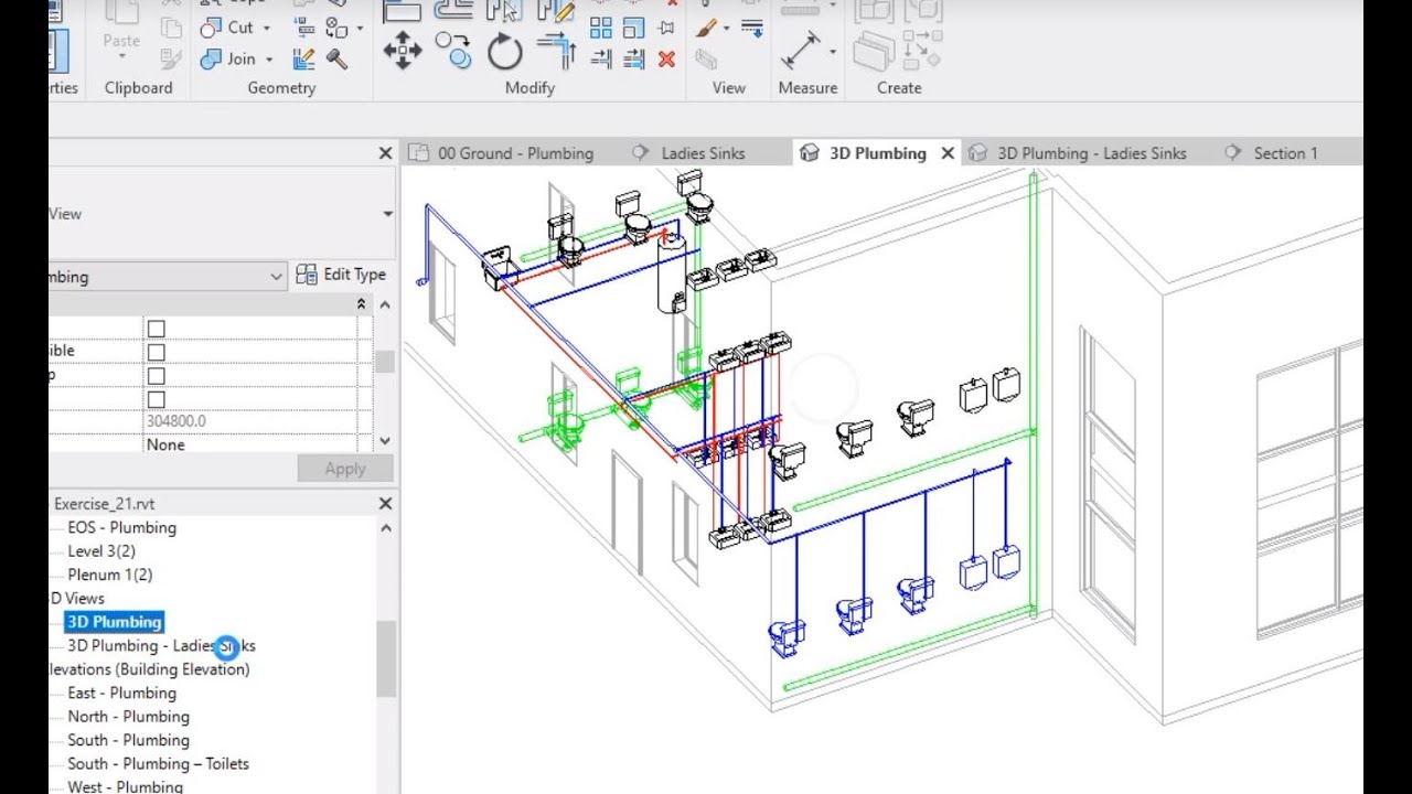 Создание сантехнических конструкций в Revit за менее чем 30 минут.