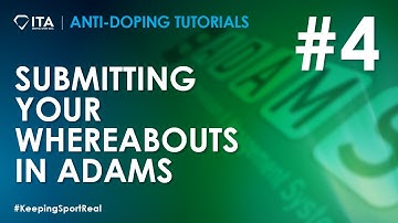 ITA Tutorials - ADAMS: Submitting whereabouts
