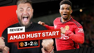 Amad Diallo MUST Start Games! Man United 3-2 Newcastle Reaction