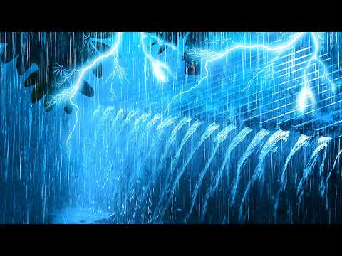 Heal Your Soul and Sleep Deeply with Heavy Rain & Powerful Thunder on a Metal Roof at a Forest Farm