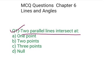 MCQs of chapter 6 Lines and Angles,  Class 9th Maths (part-1)