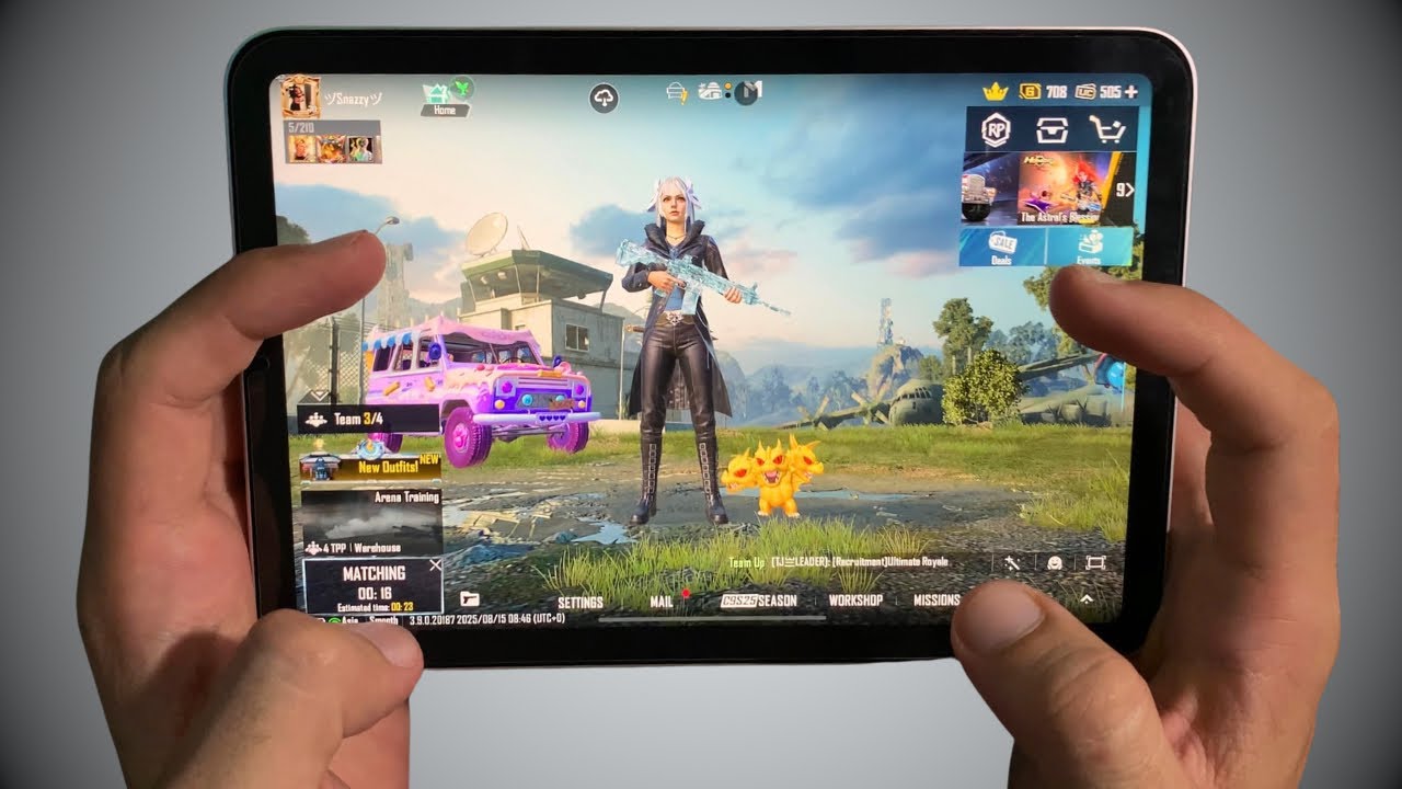 iPad Mini 6 HANDCAM 🔥/ HDR+EXTREME Graphics 😍/ iOS 18.6 PUBG/BGMI Gaming Test!