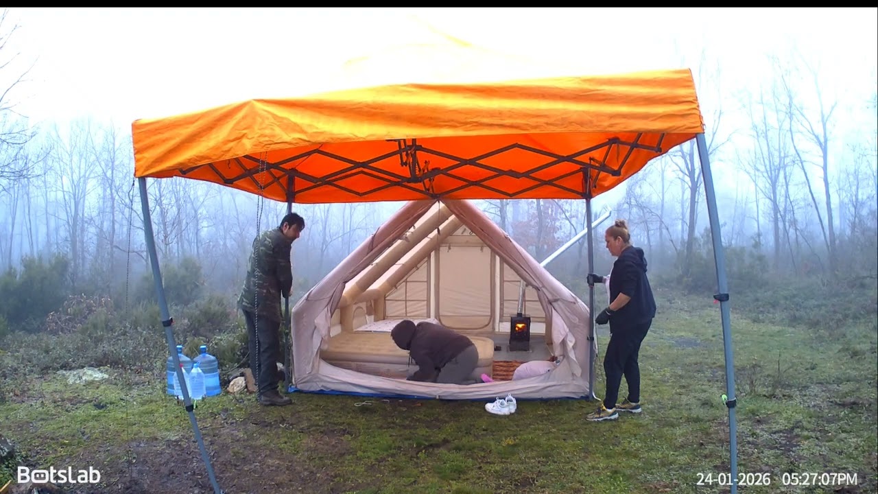 AZ KALSIN ÇADIRIMIZ YANIYORDU 🔥⛺️videomu beğenip abone olursanız sevinirim