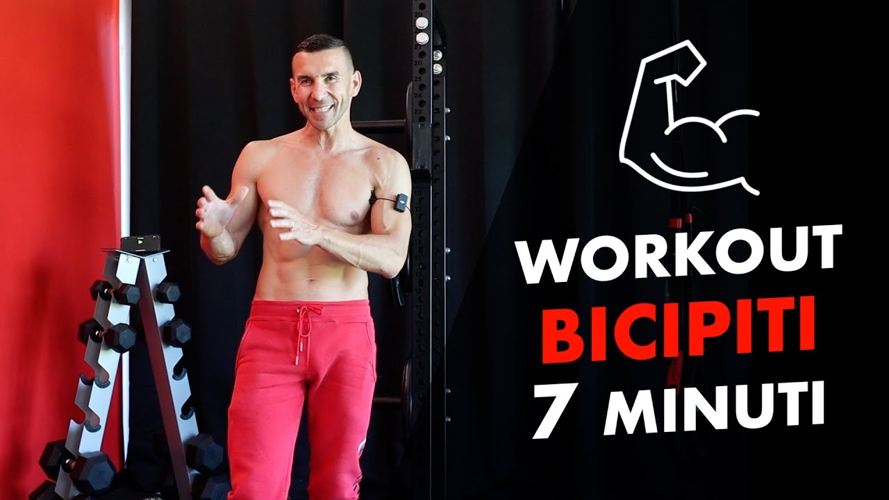 Workout Bicipiti di 7 minuti con solo 2 manubri | Massa muscolare in casa