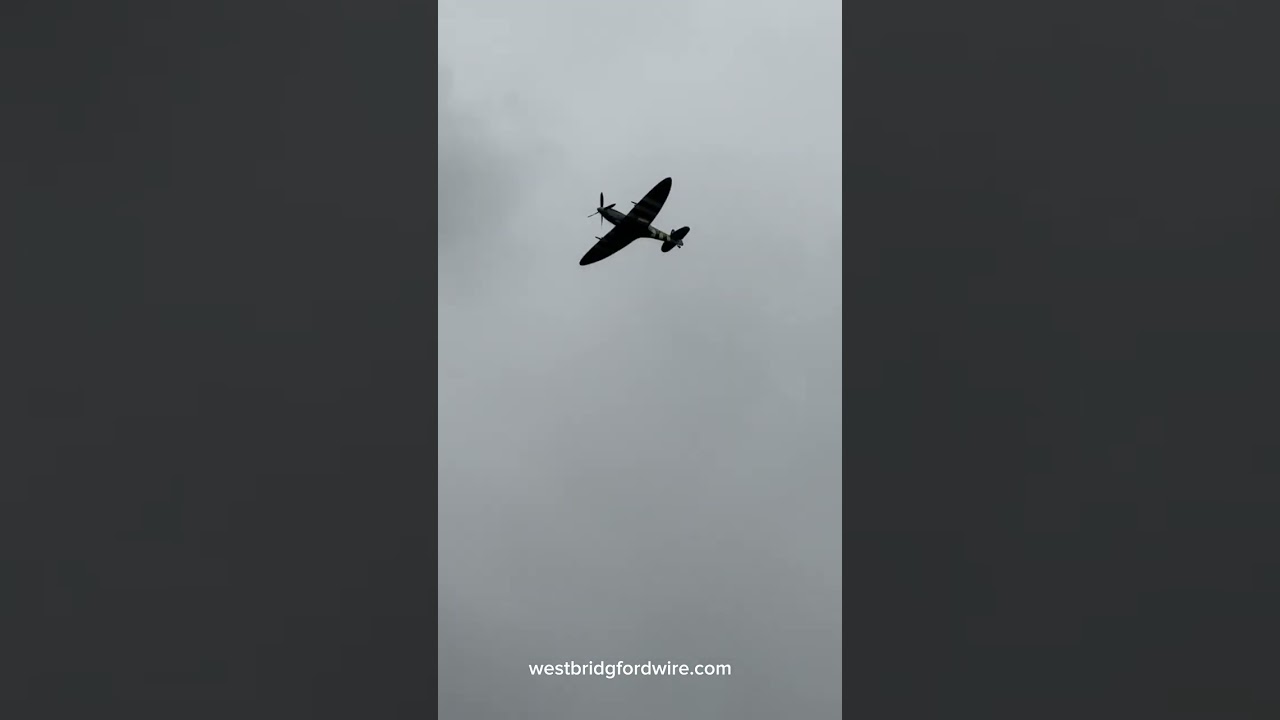A Spitfire visited Nottingham City Airport