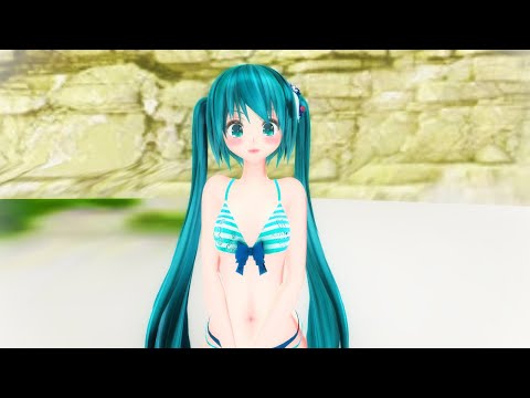 【MMD】めんぼう式水着ミク「ミクさんと夏の日」【めんぼう式まつり2021】