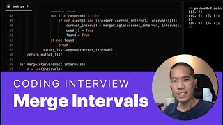 Python Programming Interview: Merge Intervals Leetcode ft. Dropbox Software Engineer