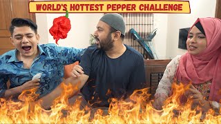🥵 ঝালের বাপ খেয়ে আমরা কাত || 🔥 World's MOST SPICY Pepper Challenge 🌶 Carolina Reaper
