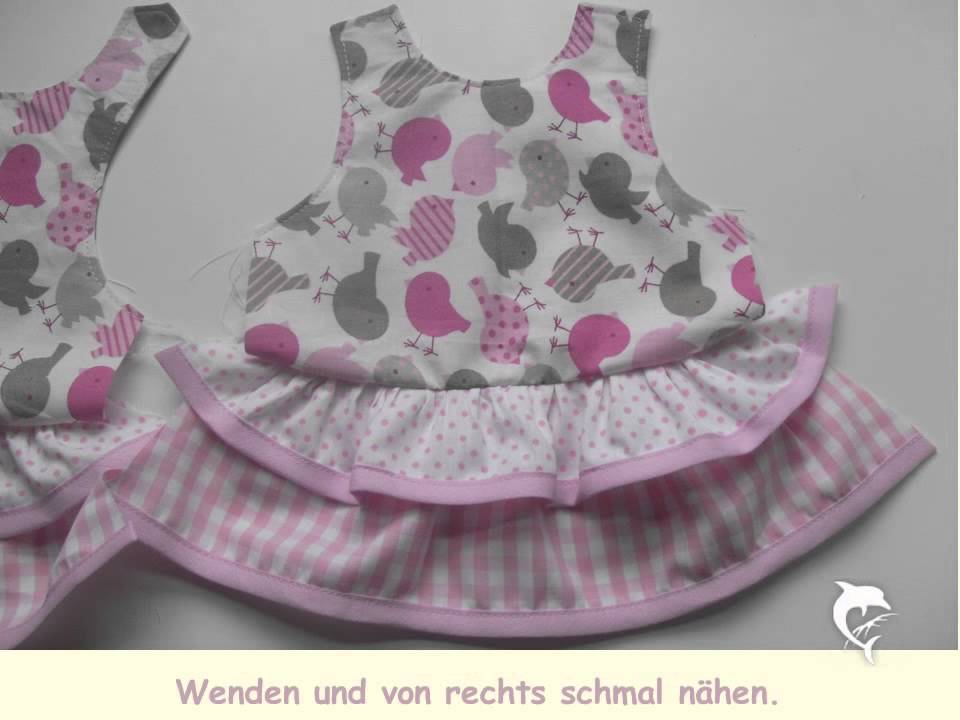 Anleitung Fur Eine Puppenkleid Mit 2 Ruschen Von 73engelchen Youtube