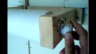 Home made paper towel roll for garage/shed/workshop.