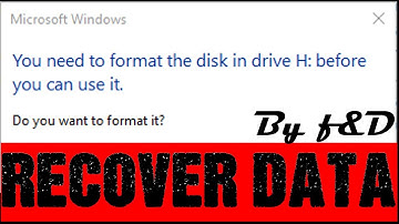 You need to format the disk in drive before you can use it Fixed using TestDisk