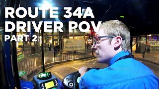 Driver's View — Route 34A Piccadilly to Worsley — Enviro 400