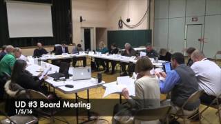 UD #3 School Board Meeting 1/5/16