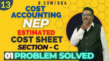 #13 | Estimated Cost sheet in Kannada | SECTION C PROBLEM SOLVED | by Black Bhaskar sir