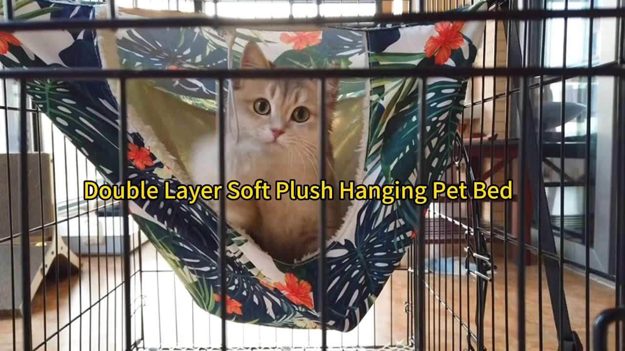 Double Layer Soft Plush Hanging Pet Bed