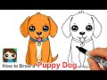 How to Draw a Puppy Dog 🦴 ❤️