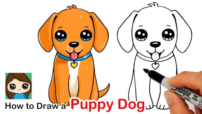 simple dog drawings step by step