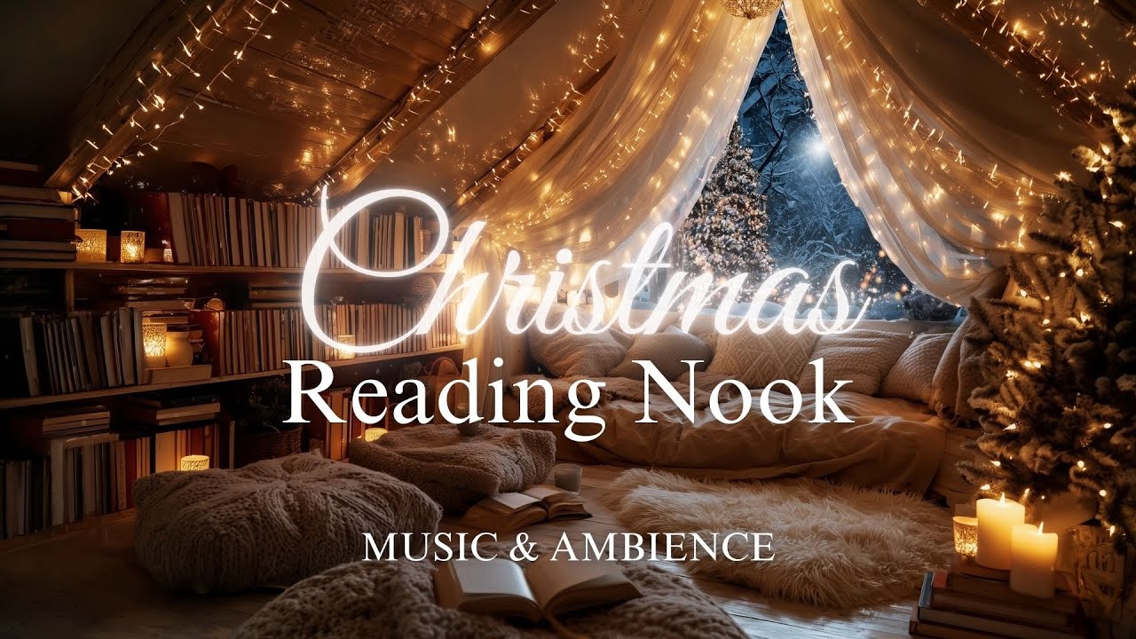 🎄Cozy Christmas Reading Nook | Calm Piano Music for Focus, Study, Reading