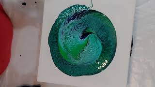 Layered cup with greens and blues. Very cool results!