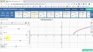 Algebra IIA Week 11 Desmos   Radical Transformations