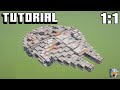 Minecraft Millennium Falcon Tutorial + INTERIOR | 1:1 Scale