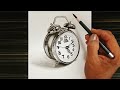 Easy Pencil Drawing | Realistic Art with a Alarm clock Sketch.