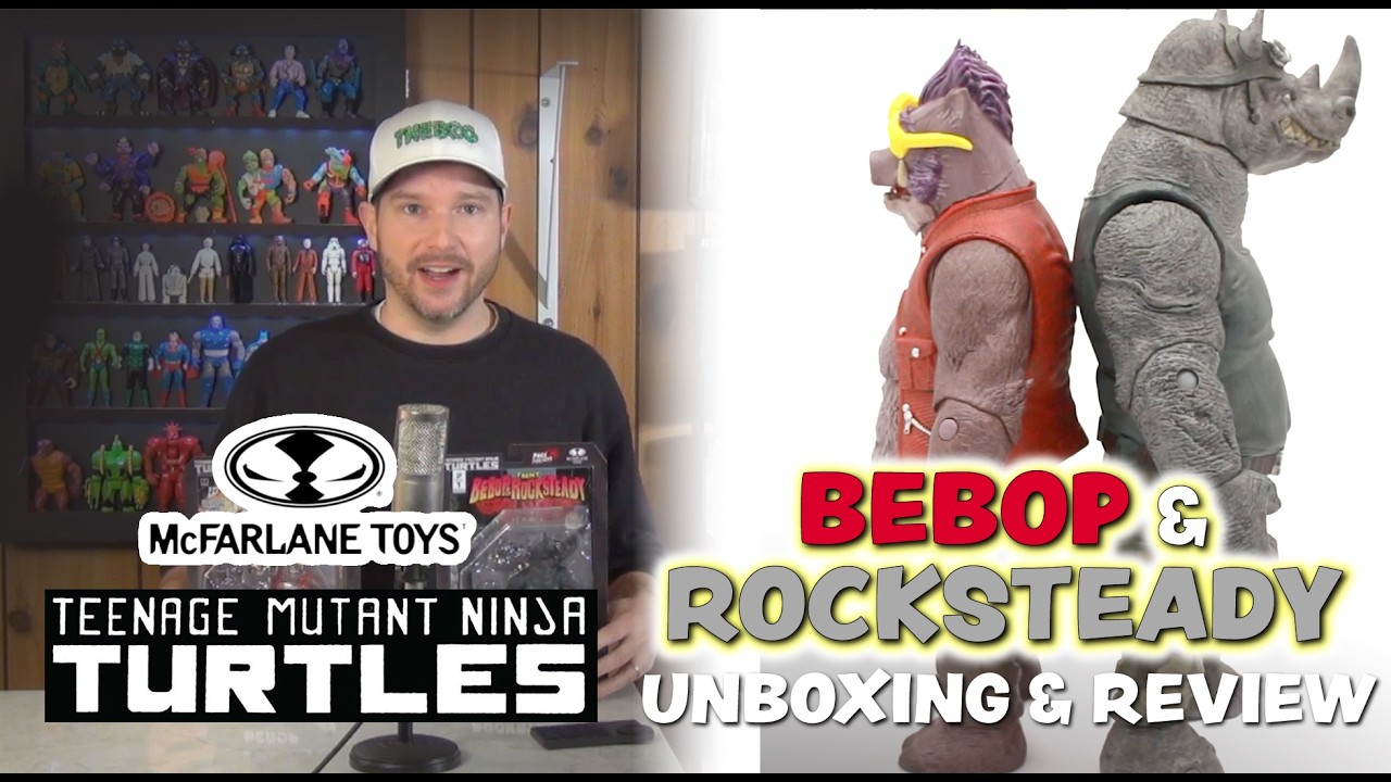 TMNT Page Punchers Bebop & Rocksteady McFarlane Toys Unboxing and